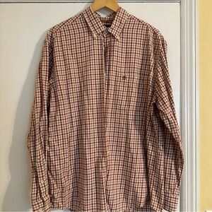 Timberland checkered button down long sleeve causal dress down shirt men L